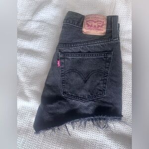 Levi's® Premium
501®ORIGINAL FIT HIGH RISE WOMEN'S SHORTS. Womens size 27, black